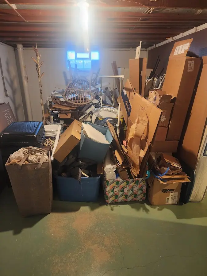 Roll-off dumpster container at job site for Roll Off Dumpster Rental in Summersville